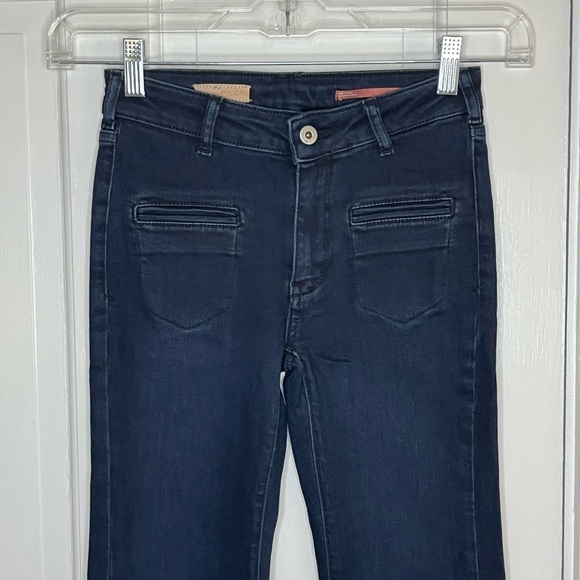 Anthropologie Pilcro Dark Wash Mid Rise Slim Bootcut Jeans Size 23 New Boho - Picture 6 of 16